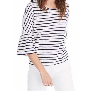Madewell Stripe Flare Sleeve Tee